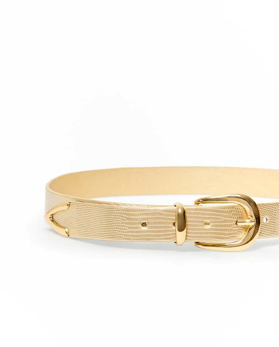 Базовый ремень с заостренным концом Sfera, золотой
Базовый ремень с заостренным концом Sfera, золотой