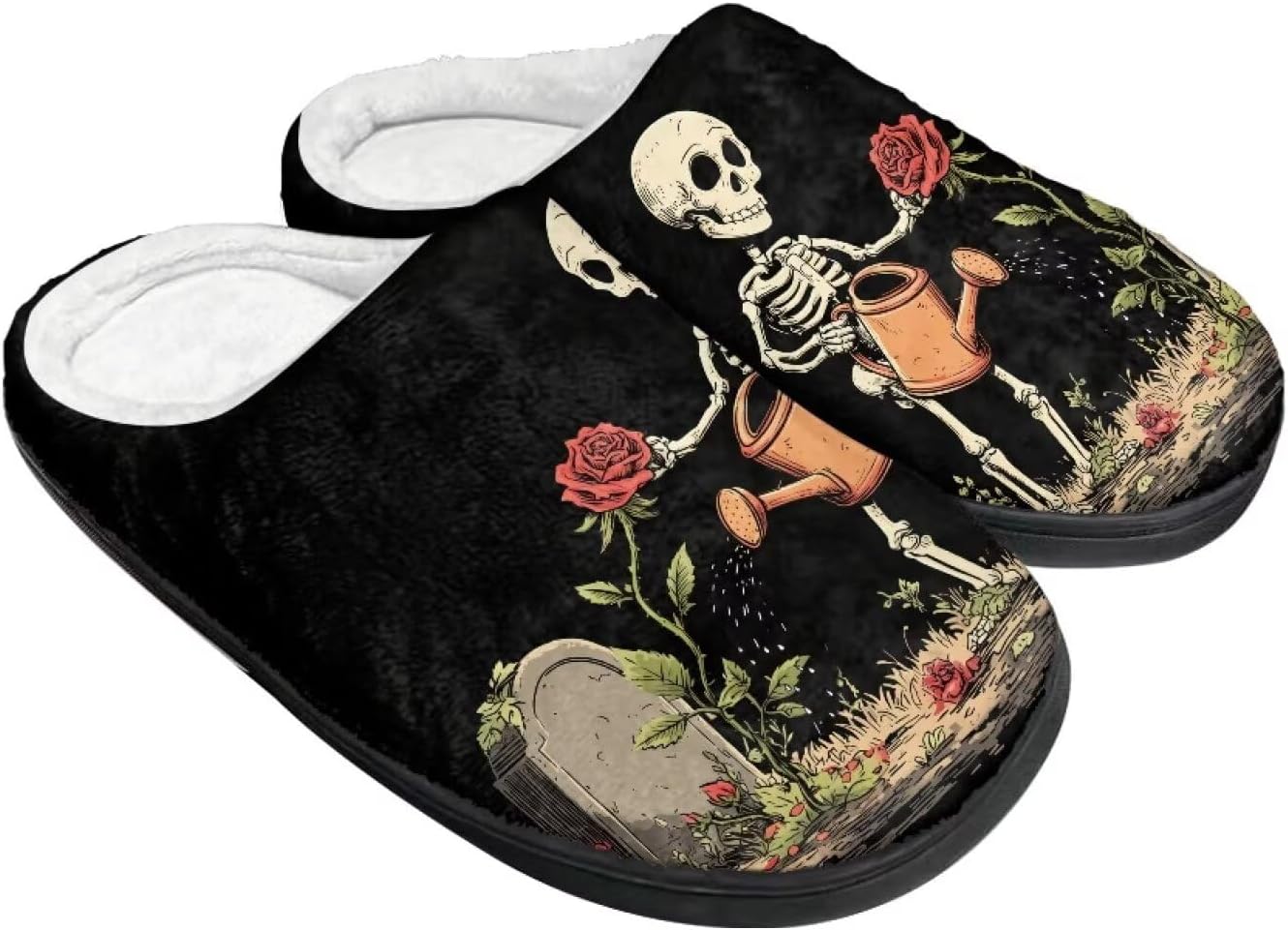 Теплые тапочки для пары и семьи на осень и зиму для дома с нескользящей мягкой подошвой, обувь для женщин и мужчин, Хэллоуин Giftpuzz, Skeleton Roses Watering
Теплые тапочки для пары и семьи на осень и зиму для дома с нескользящей мягкой подошвой, обувь для женщин и мужчин, Хэллоуин Giftpuzz, Skeleton Roses Watering