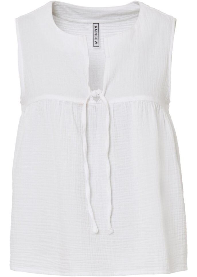 Муслиновая блузка-топ Rainbow, белый
Муслиновая блузка-топ Rainbow, белый