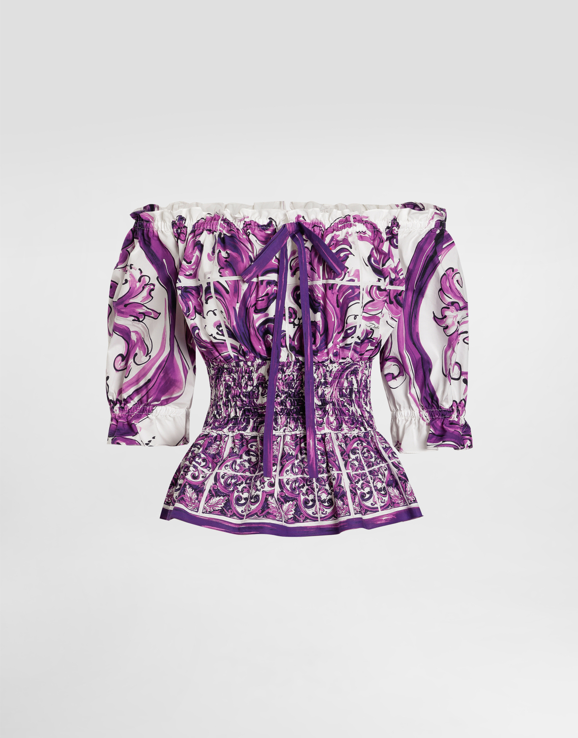 Топ из поплина с принтом майолика Dolce & Gabbana, мультиколор
Топ из поплина с принтом майолика Dolce & Gabbana, мультиколор