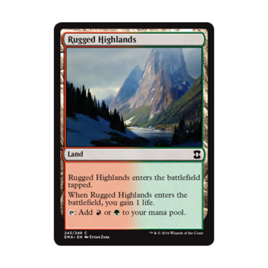 CCG Раггед Хайлендс (C) (фольга), MTG - Eternal Masters
CCG Раггед Хайлендс (C) (фольга), MTG - Eternal Masters