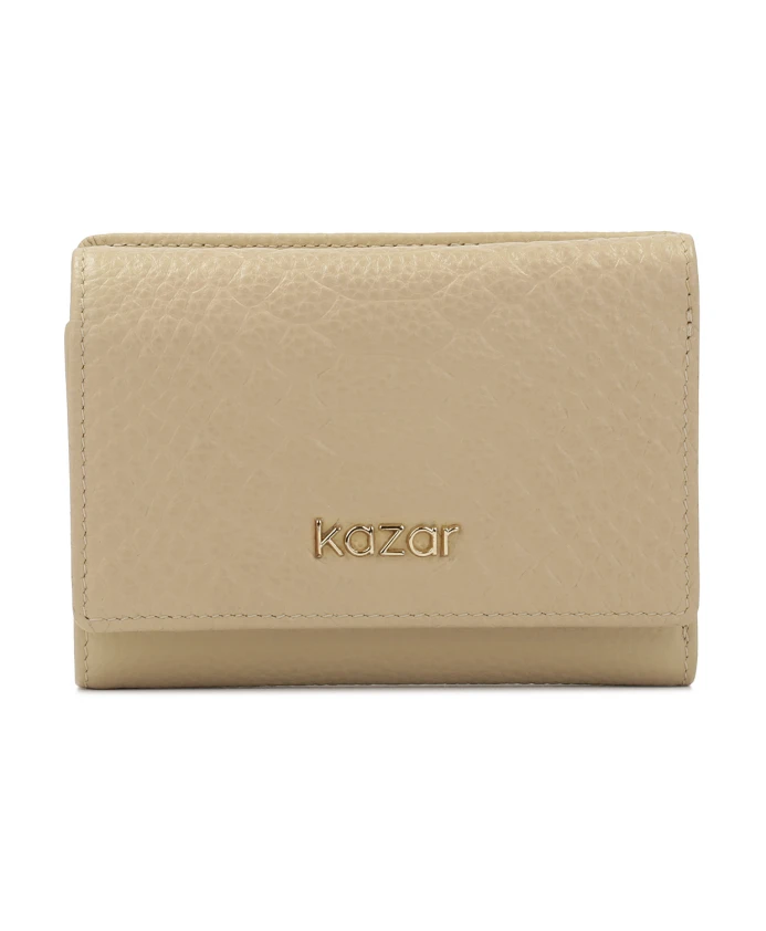 Компактный бежевый кошелек с тисненым узором. Kazar, бежевый
Компактный бежевый кошелек с тисненым узором. Kazar, бежевый
