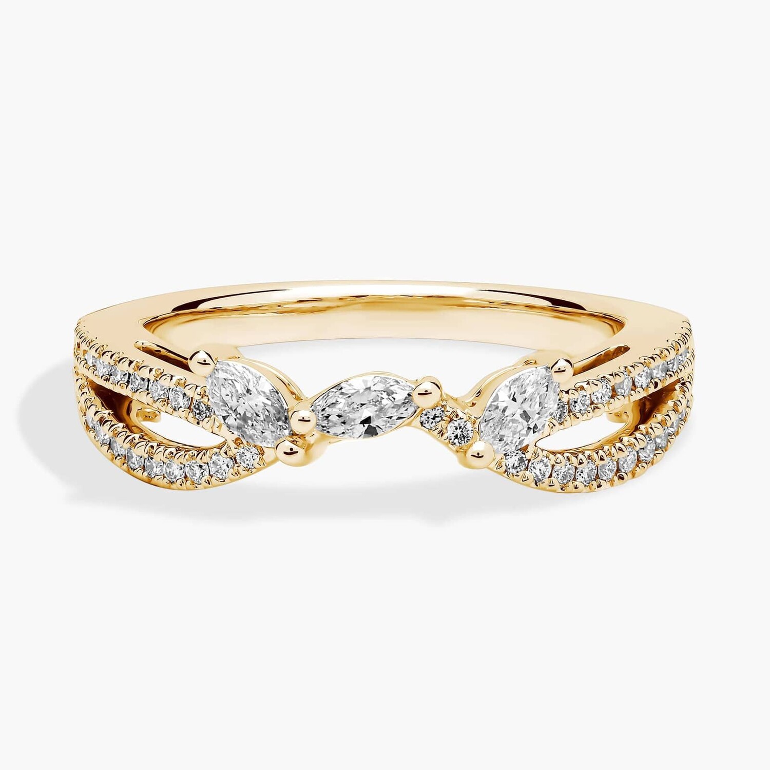 Кольцо Romantic Twist Marquise And Pavé с изогнутыми бриллиантами из 14-каратного желтого золота (3/8 карата). Blue Nile
Кольцо Romantic Twist Marquise And Pavé с изогнутыми бриллиантами из 14-каратного желтого золота (3/8 карата). Blue Nile