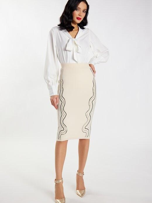 Вязаная юбка миди Faina, белый
Вязаная юбка миди Faina, белый