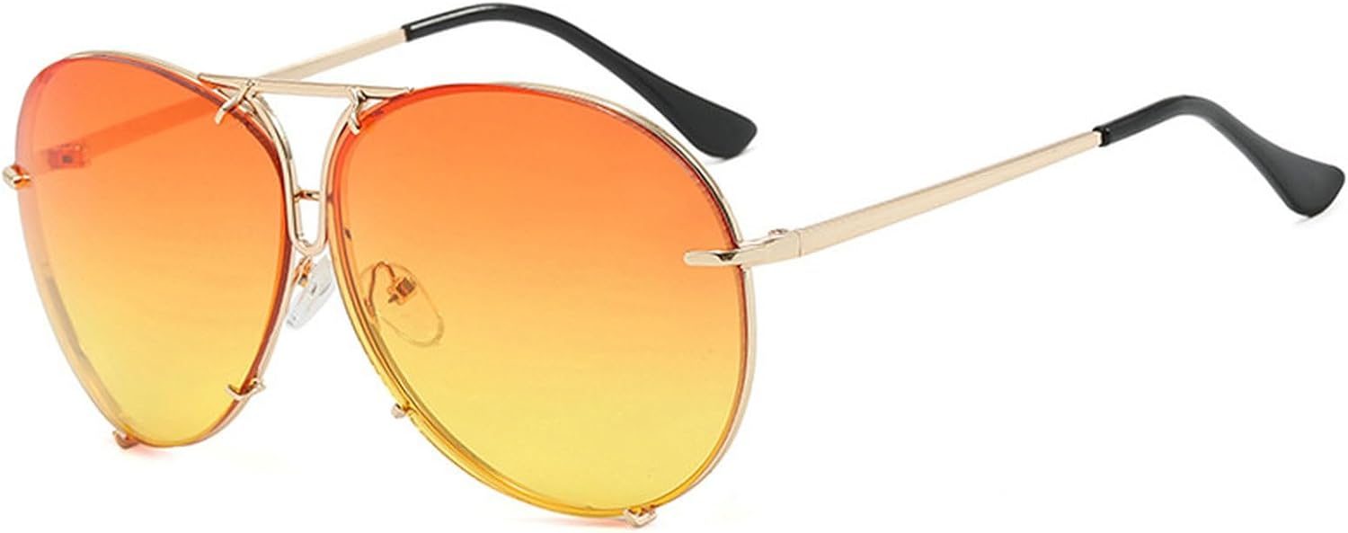 Солнцезащитные очки-пилот для женщин и мужчин, большие металлические, роскошные, женские, с градиентным переходом цвета, очки с защитой от УФ-излучения UV400 mincl, C10
Солнцезащитные очки-пилот для женщин и мужчин, большие металлические, роскошные, женские, с градиентным переходом цвета, очки с защитой от УФ-излучения UV400 mincl, C10