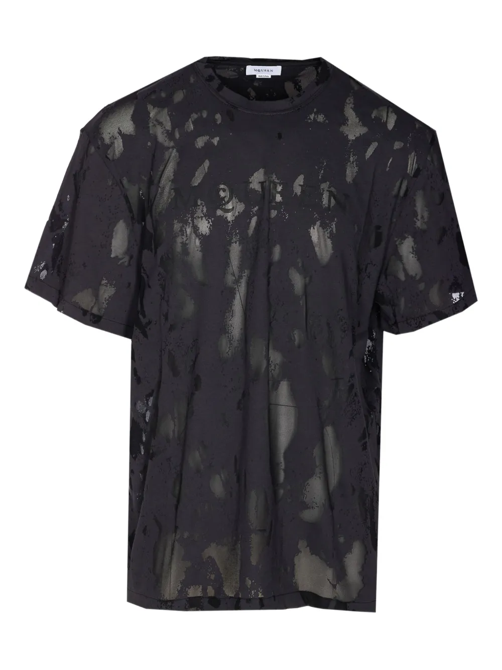 Жаккардовая футболка с логотипом Alexander McQueen, черный
Жаккардовая футболка с логотипом Alexander McQueen, черный