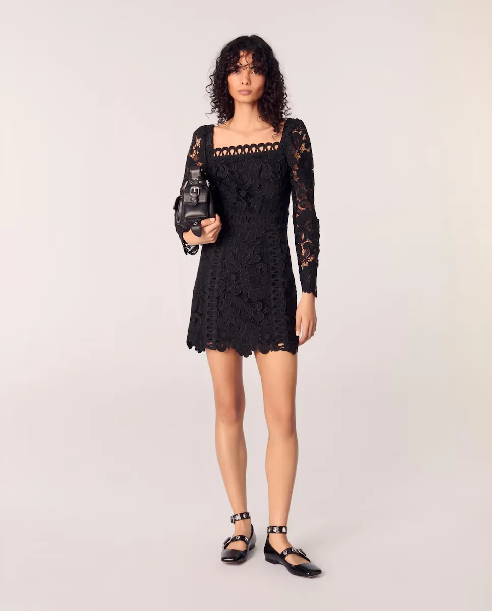 Короткое платье из гипюра Maje, черный
Короткое платье из гипюра Maje, черный
