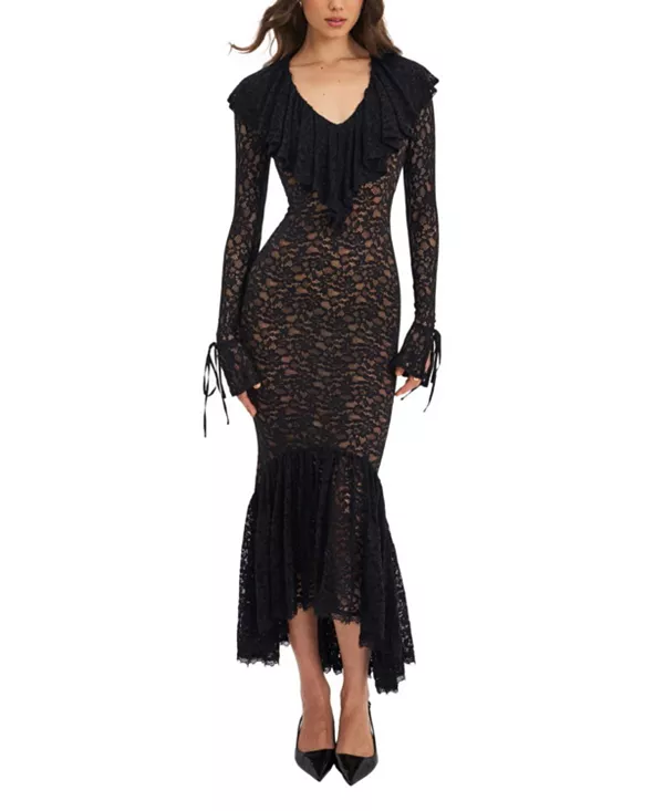 Платье-Макси Parisa с кружевом и оборками в стиле «русалка» Miss Circle, черный
Платье-Макси Parisa с кружевом и оборками в стиле «русалка» Miss Circle, черный