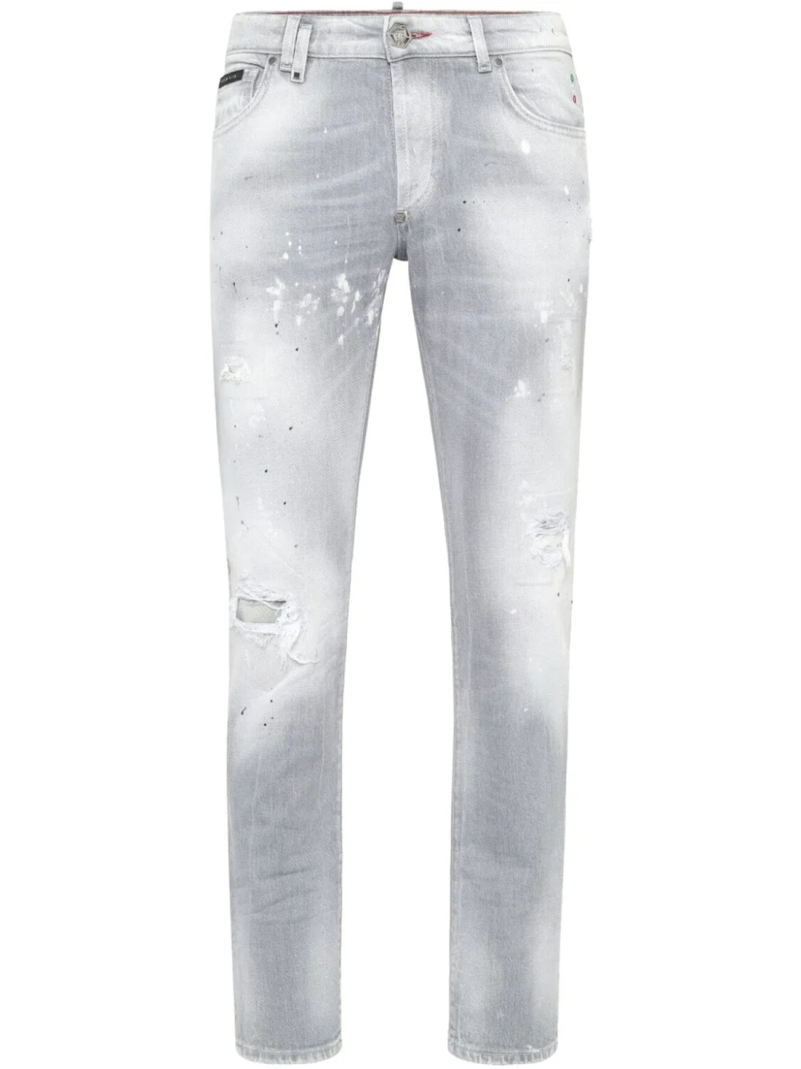 Джинсы Philipp Plein Super-straight с аппликацией в виде смайлика, серый
Джинсы Philipp Plein Super-straight с аппликацией в виде смайлика, серый