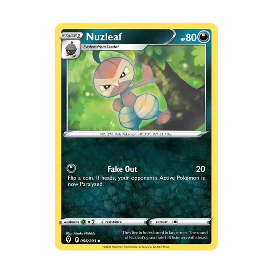 CCG Нузлиф (U) #096/203, Pokemon - SWSH07: Evolving Skies - Singles
CCG Нузлиф (U) #096/203, Pokemon - SWSH07: Evolving Skies - Singles