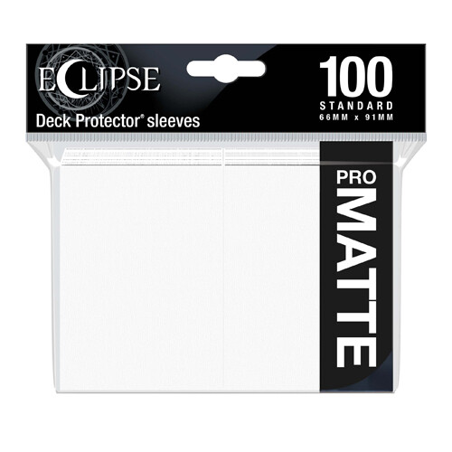 Чехол для карточек Eclipse Matte Standard Sleeves: Arctic White (100) Ultra Pro
Чехол для карточек Eclipse Matte Standard Sleeves: Arctic White (100) Ultra Pro