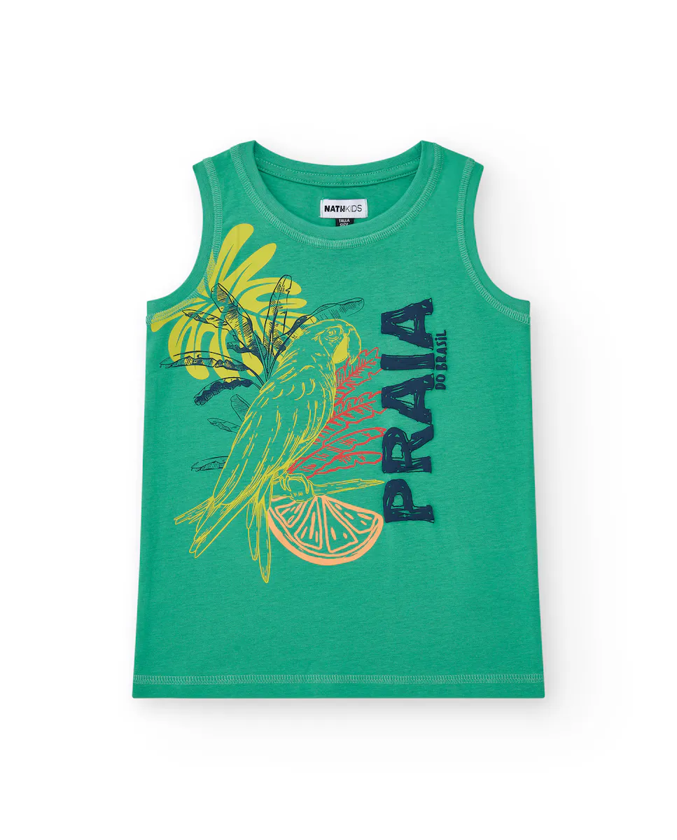 Футболка без рукавов для мальчика с рисунком спереди Tuc tuc, зеленый
Футболка без рукавов для мальчика с рисунком спереди Tuc tuc, зеленый