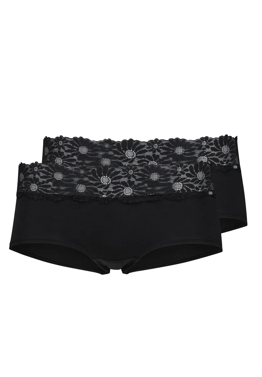 Skiny Hipster "Cotton Lace Essentials" (2 шт.), красивое кружево вокруг пояса, черный
Skiny Hipster "Cotton Lace Essentials" (2 шт.), красивое кружево вокруг пояса, черный