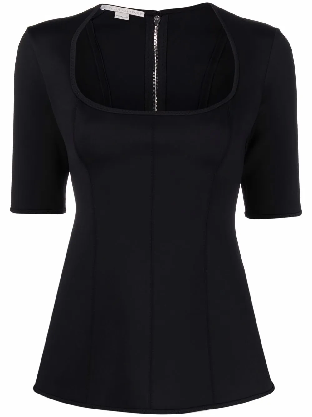 Топ с квадратным вырезом и короткими рукавами STELLA MCCARTNEY, черный
Топ с квадратным вырезом и короткими рукавами STELLA MCCARTNEY, черный