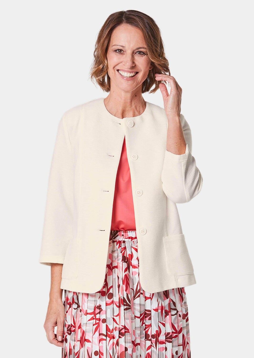 Блейзер GOLDNER Kleider, кремовый
Блейзер GOLDNER Kleider, кремовый