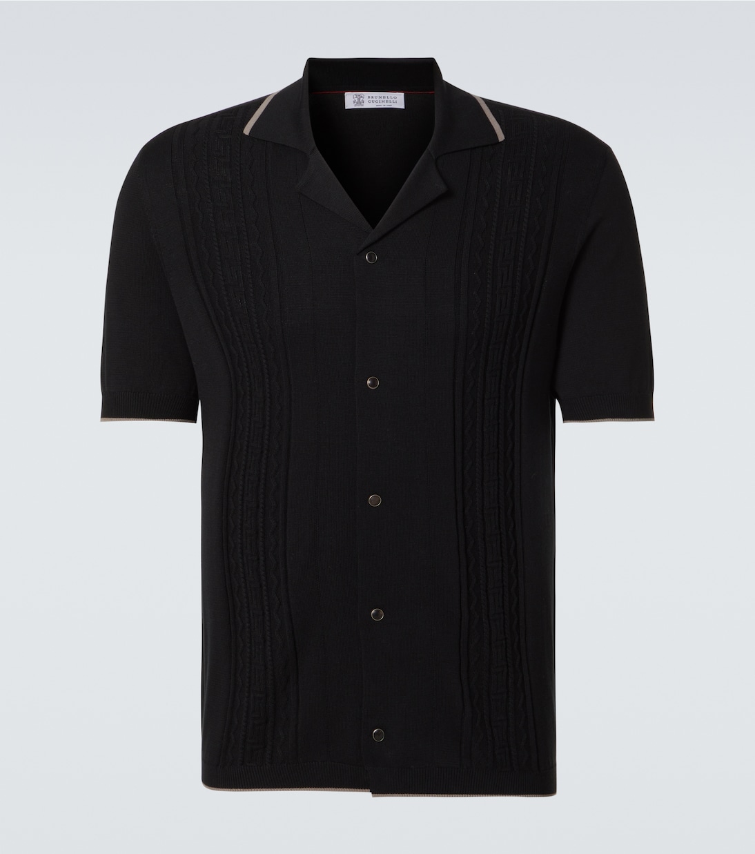 Трикотажная хлопковая рубашка Brunello Cucinelli, черный
Трикотажная хлопковая рубашка Brunello Cucinelli, черный