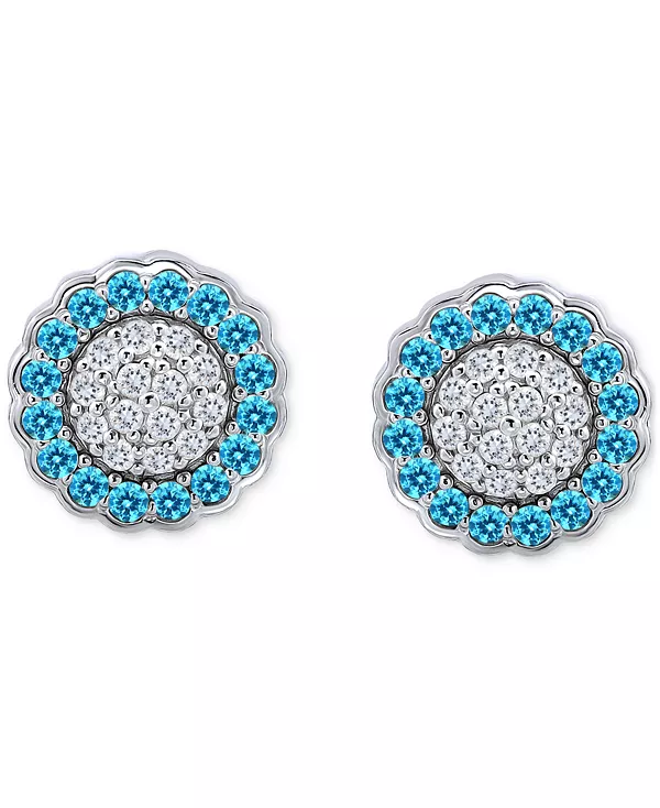 Серьги-Гвоздики с обратным ореолом из кубического циркония синего и белого цветов, созданные для Macy's Giani Bernini, silver
Серьги-Гвоздики с обратным ореолом из кубического циркония синего и белого цветов, созданные для Macy's Giani Bernini, silver