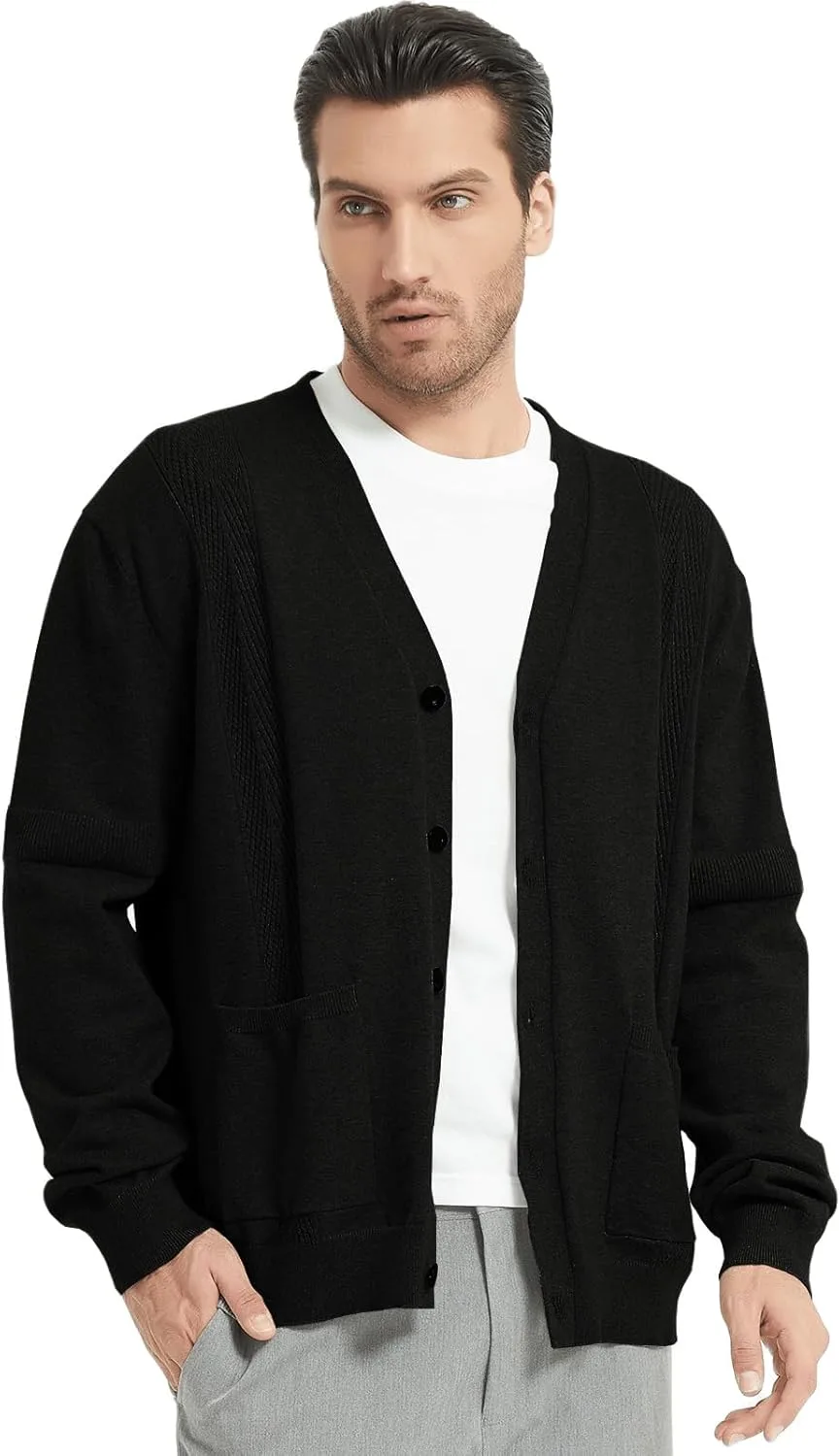 Мужской кардиган с V-образным вырезом и карманами Donason
Мужской кардиган с V-образным вырезом и карманами Donason