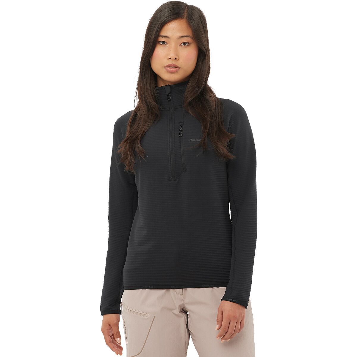 Куртка Sntial Lightwarm на молнии Salomon, черный 
Куртка Sntial Lightwarm на молнии Salomon, черный