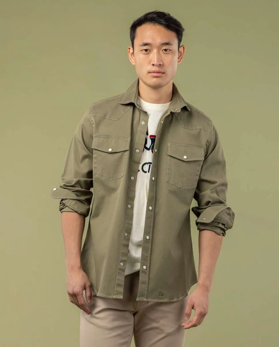 Мужская однотонная рубашка классического кроя Scotta 1985, хаки
Мужская однотонная рубашка классического кроя Scotta 1985, хаки