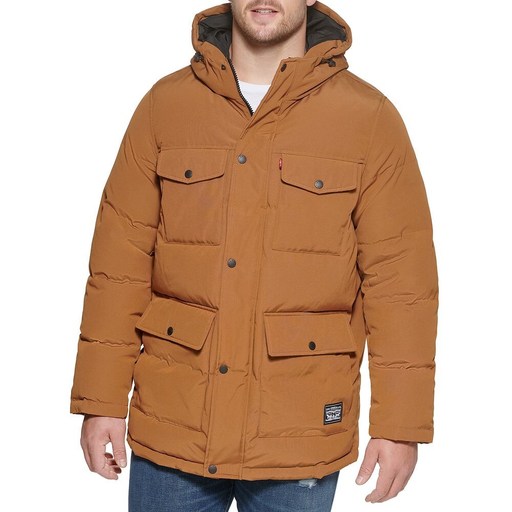 Пуховик с 4 карманами и капюшоном Big & Tall Levi's, коричневый
Пуховик с 4 карманами и капюшоном Big & Tall Levi's, коричневый