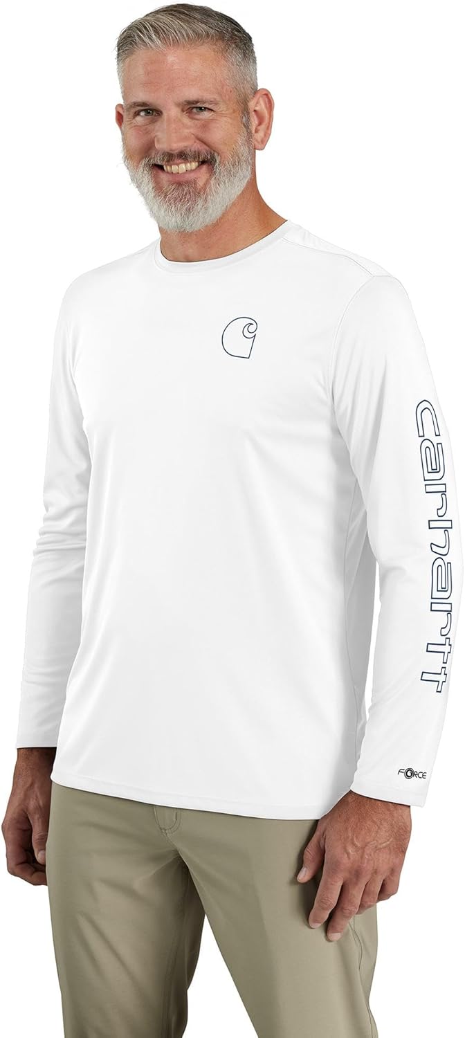 Легкая мужская футболка Carhartt Force Sun Defender с длинным рукавом и графическим логотипом, White/Navy, Белый, Легкая мужская футболка Carhartt Force Sun Defender с длинным рукавом и графическим логотипом, White/Navy
Легкая мужская футболка Carhartt Force Sun Defender с длинным рукавом и графическим логотипом, White/Navy, Белый, Легкая мужская футболка Carhartt Force Sun Defender с длинным рукавом и графическим логотипом, White/Navy