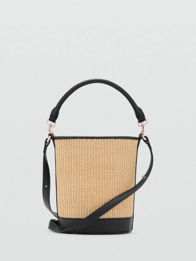 Маленькая сумка-ведро с эффектом рафии Mango, Black
Маленькая сумка-ведро с эффектом рафии Mango, Black