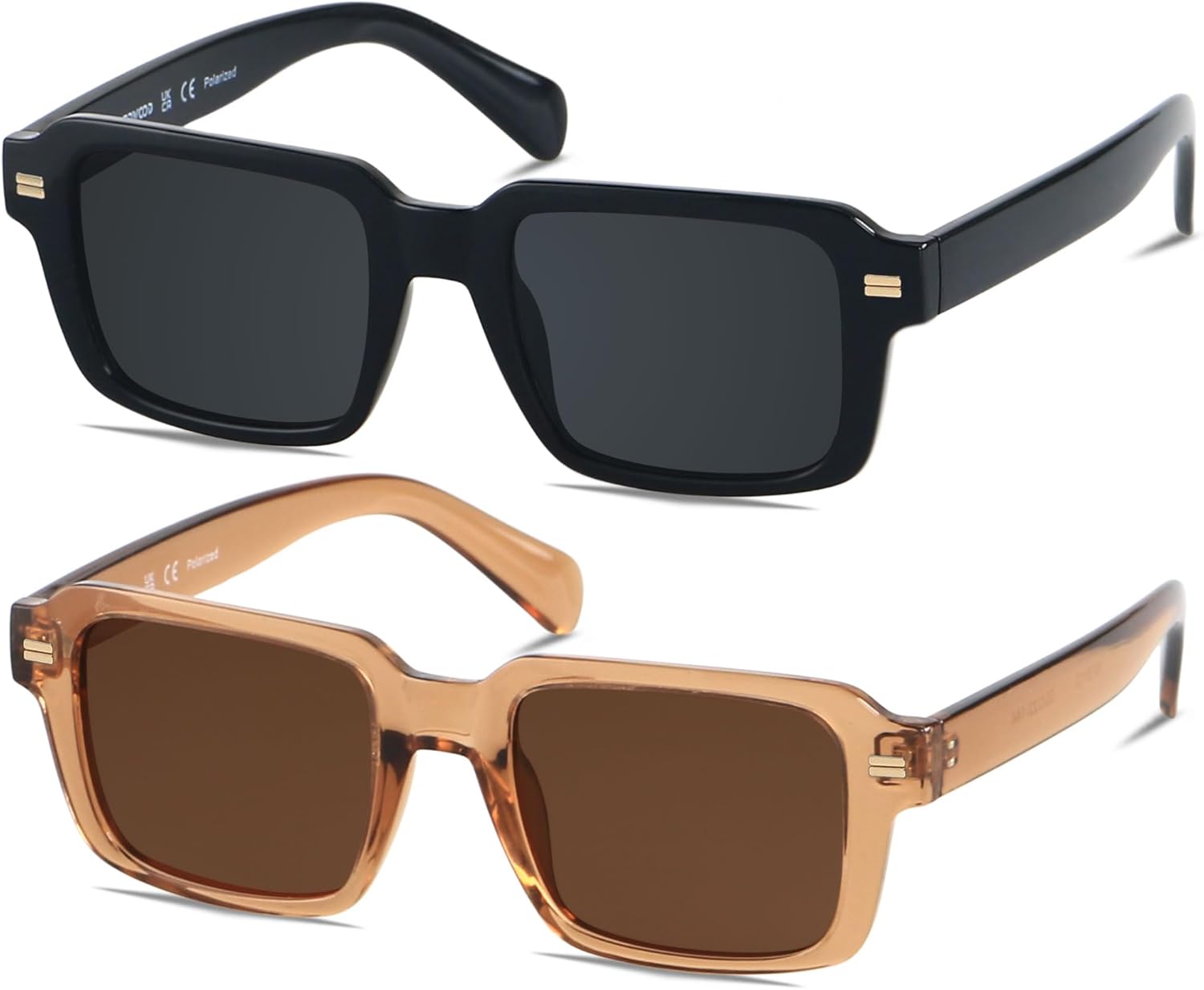 Солнцезащитные очки ANDWOOD в стиле ретро 70-х и 80-х годов, квадратные, поляризованные, для женщин и мужчин, винтажные прямоугольные, (2pack Polarized) Black + Transparent Brown
Солнцезащитные очки ANDWOOD в стиле ретро 70-х и 80-х годов, квадратные, поляризованные, для женщин и мужчин, винтажные прямоугольные, (2pack Polarized) Black + Transparent Brown