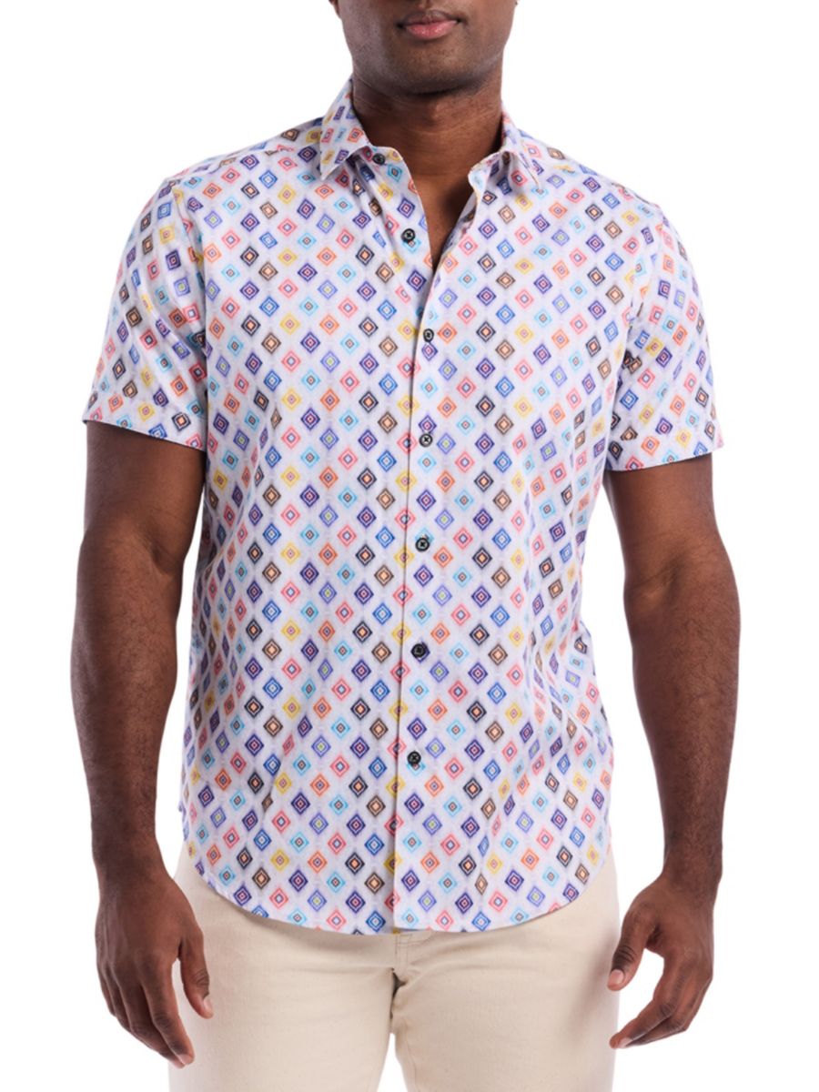 Рубашка Peterman с геометрическим рисунком из хлопка Robert Graham, цвет White Multicolor
Рубашка Peterman с геометрическим рисунком из хлопка Robert Graham, цвет White Multicolor