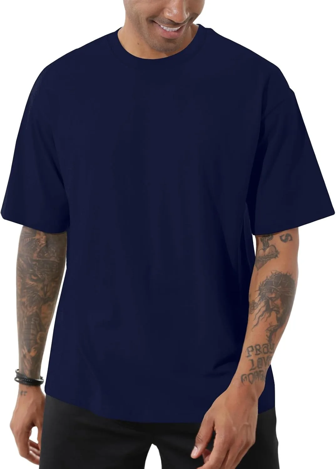 Мужская хлопковая футболка оверсайз с коротким рукавом Opomelo
Мужская хлопковая футболка оверсайз с коротким рукавом Opomelo