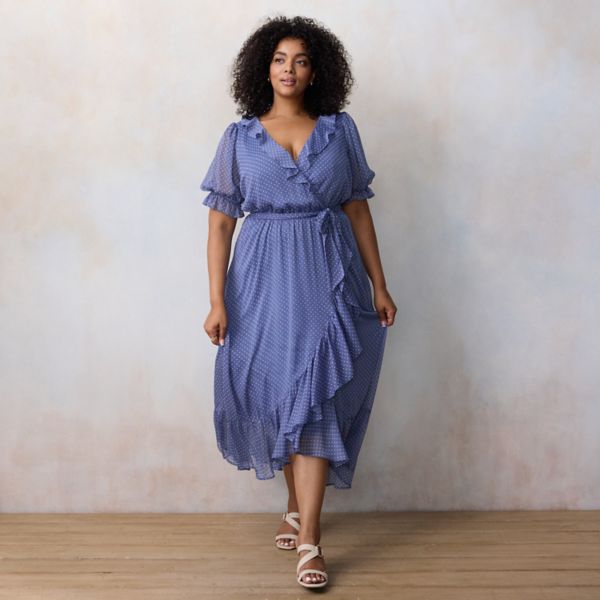 Платье макси-платье больших размеров с рукавами локтя и оборками Lc Lauren Conrad, цвет blue mia dot
Платье макси-платье больших размеров с рукавами локтя и оборками Lc Lauren Conrad, цвет blue mia dot