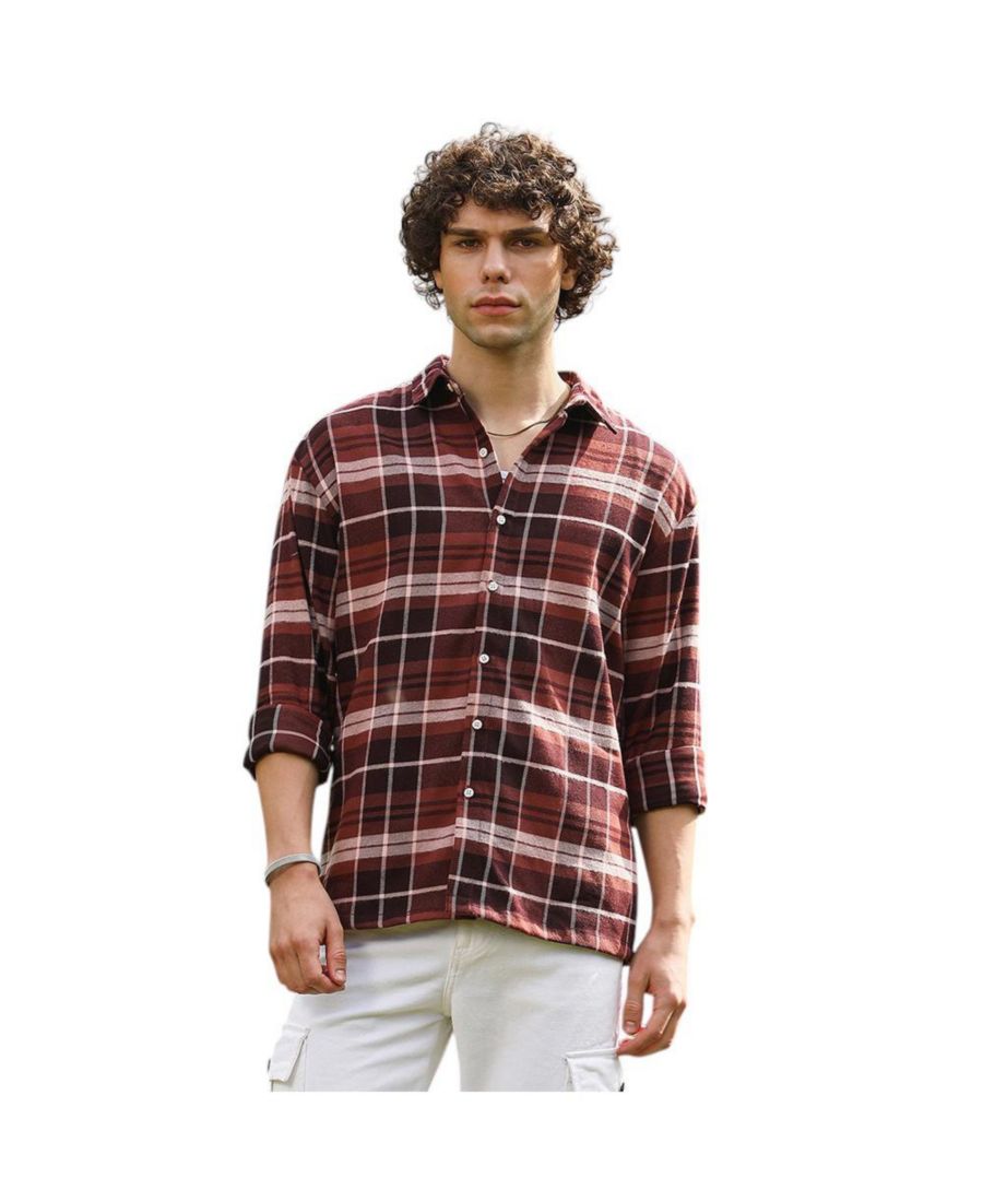 Мужская клетчатая куртка-рубашка Campus Sutra, Brown
Мужская клетчатая куртка-рубашка Campus Sutra, Brown