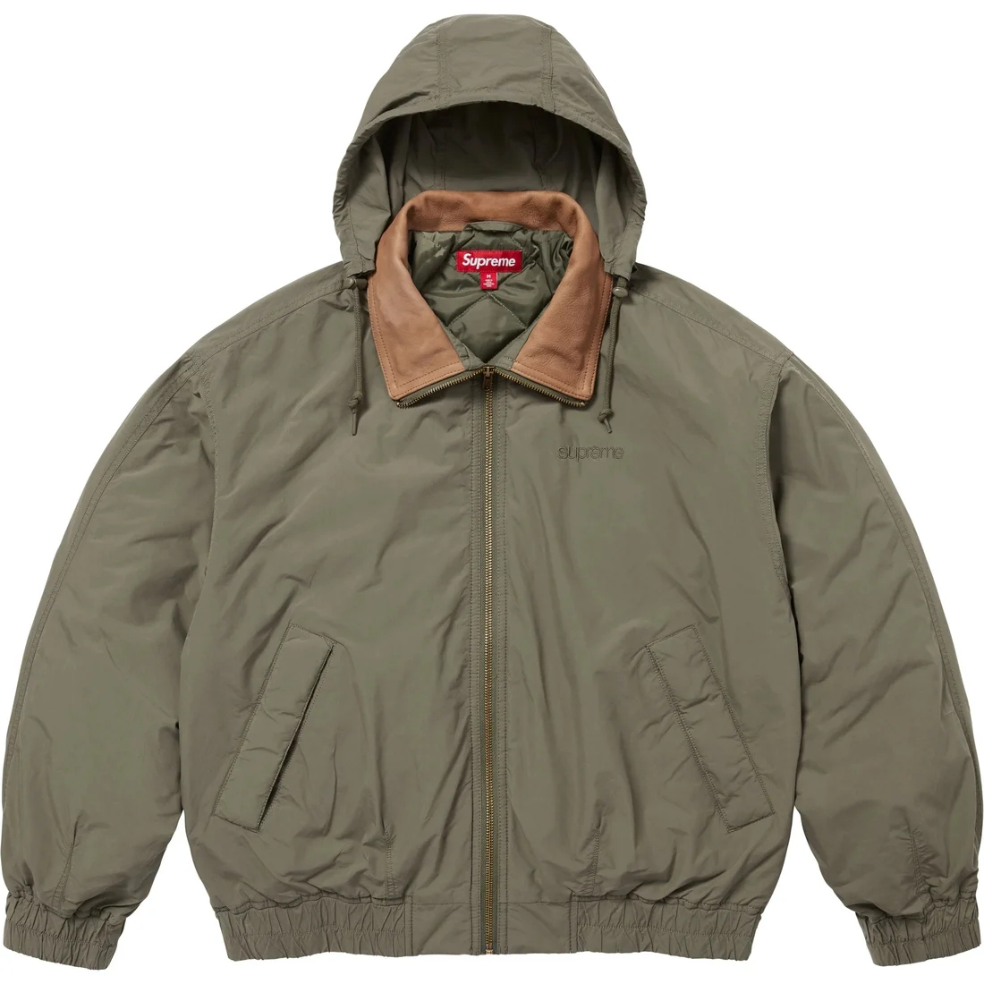 Supreme Кожаная куртка утилитарная с воротником, Olive Green/Olive
Supreme Кожаная куртка утилитарная с воротником, Olive Green/Olive