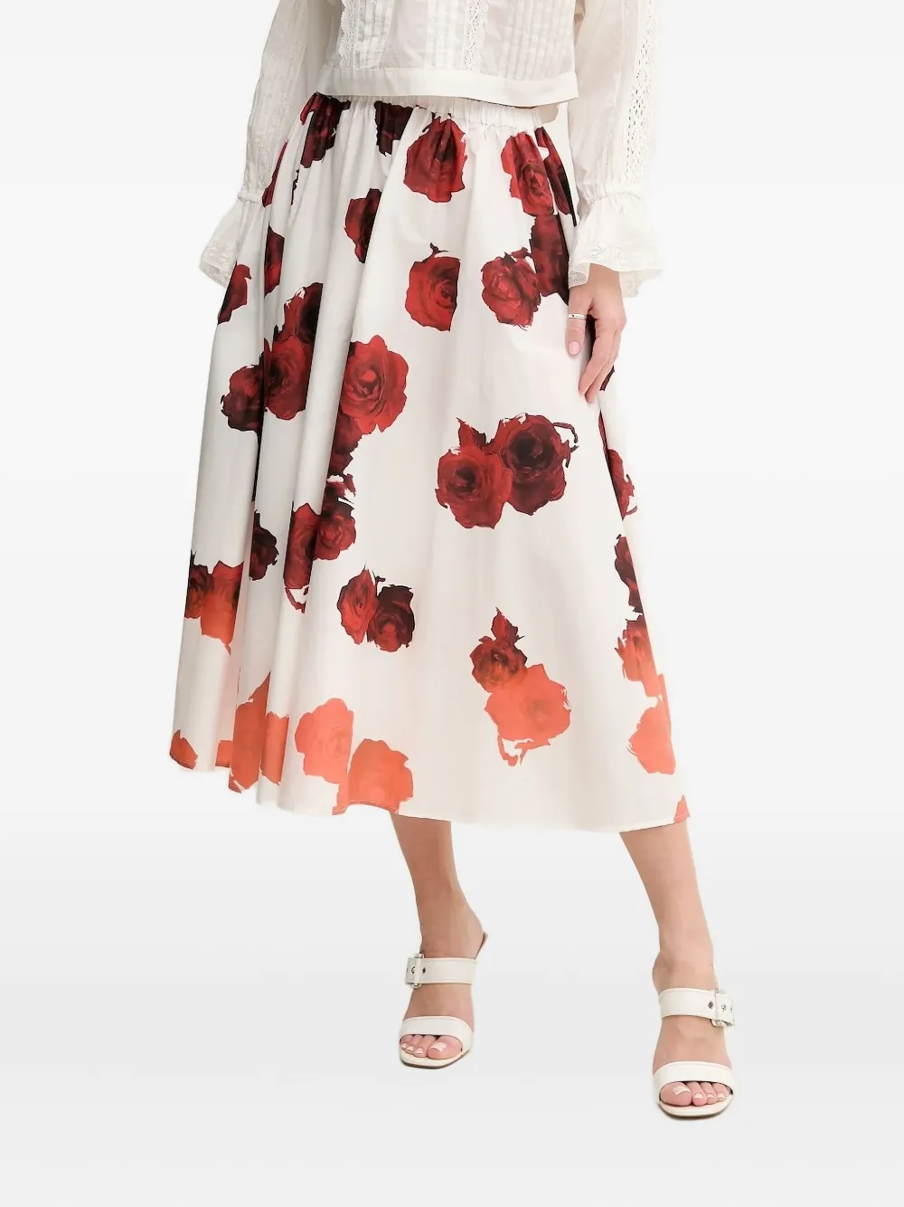Юбка миди со складками и цветочным принтом Liviana Conti, белый
Юбка миди со складками и цветочным принтом Liviana Conti, белый