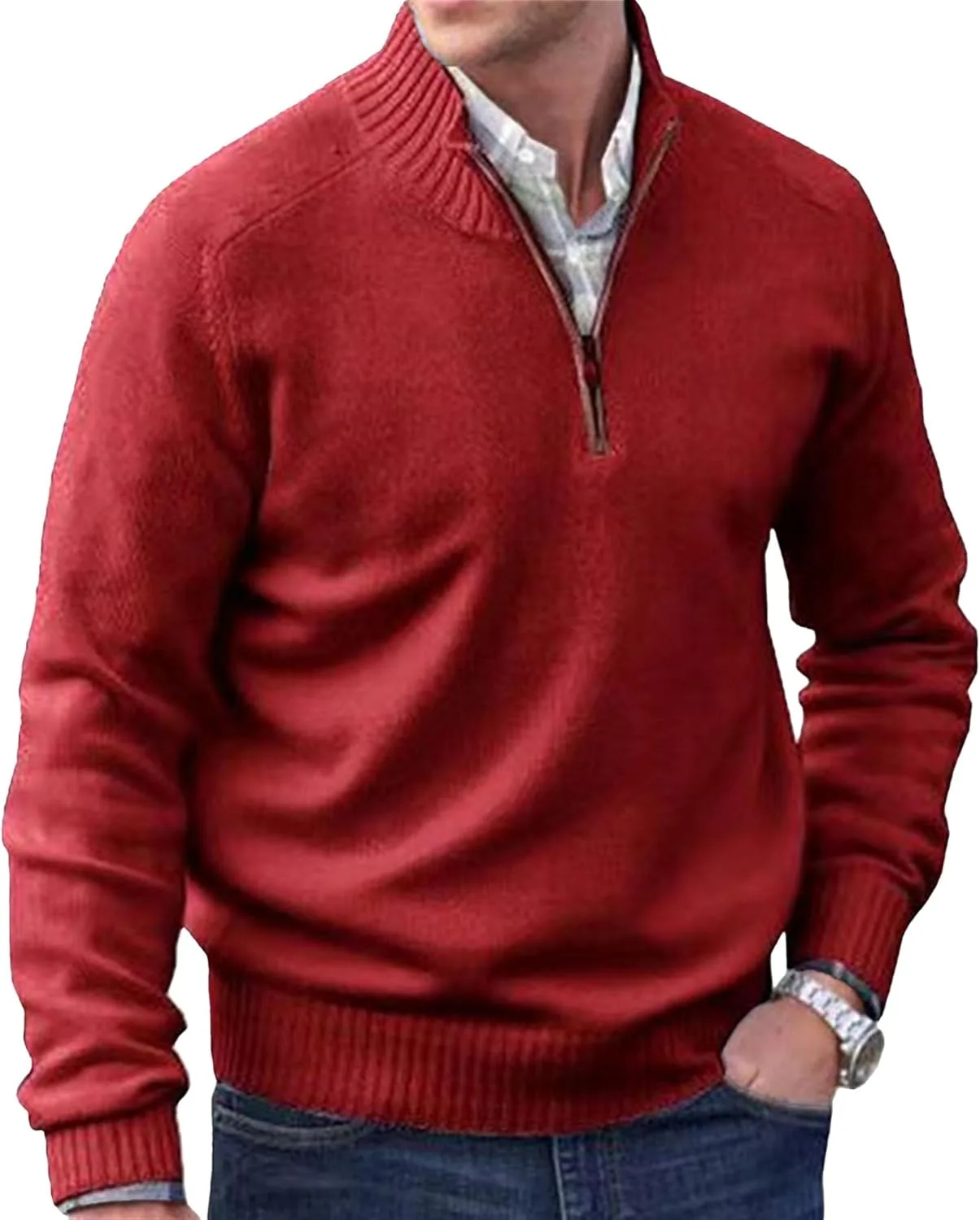 Мужской свитер Maiyifu-GJ модный приталенный вязаный пуловер
Мужской свитер Maiyifu-GJ модный приталенный вязаный пуловер