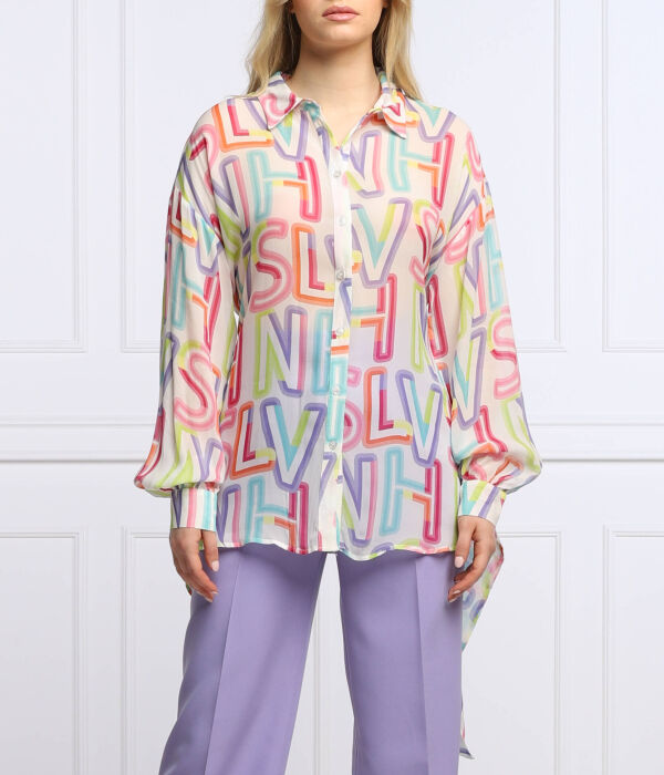 Блузка женская Silvian Heach свободного кроя из вискозы с принтом, мультиколор 
Блузка женская Silvian Heach свободного кроя из вискозы с принтом, мультиколор