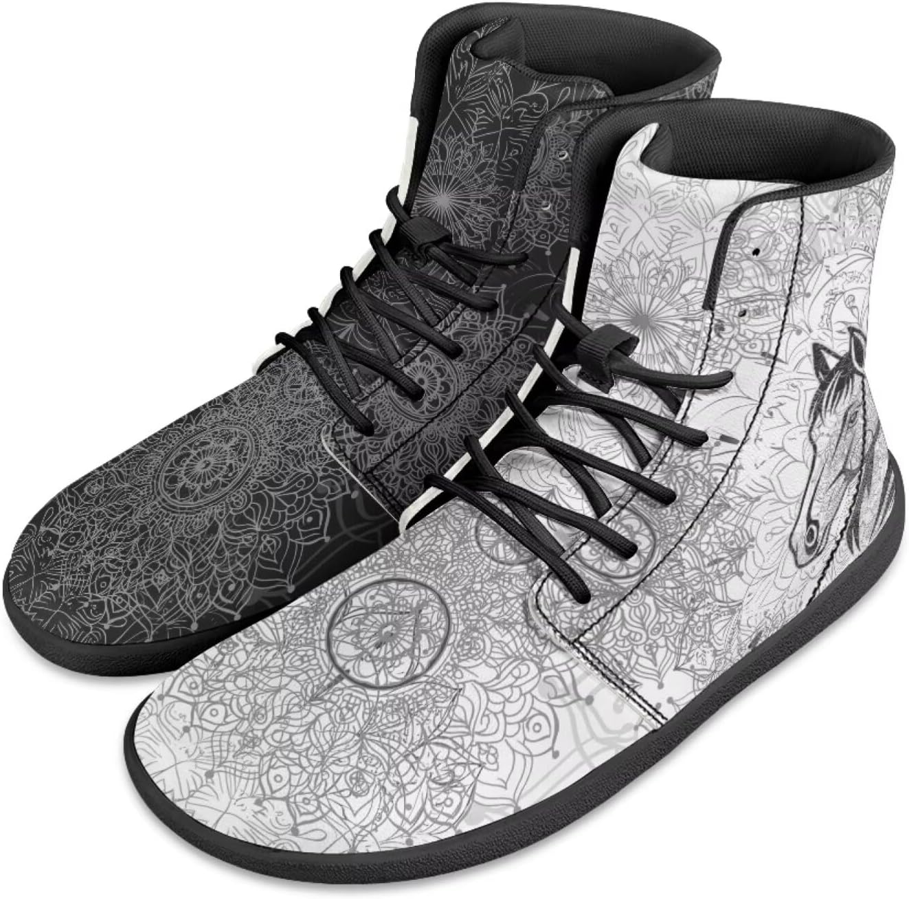 Мужские кроссовки Barefoot Shoes с принтом Datura Animals: высокие, с широким носком, на шнуровке, с нескользящей подошвой, для тренировок и бега Xixirimido, Datura Horse Pattern
Мужские кроссовки Barefoot Shoes с принтом Datura Animals: высокие, с широким носком, на шнуровке, с нескользящей подошвой, для тренировок и бега Xixirimido, Datura Horse Pattern