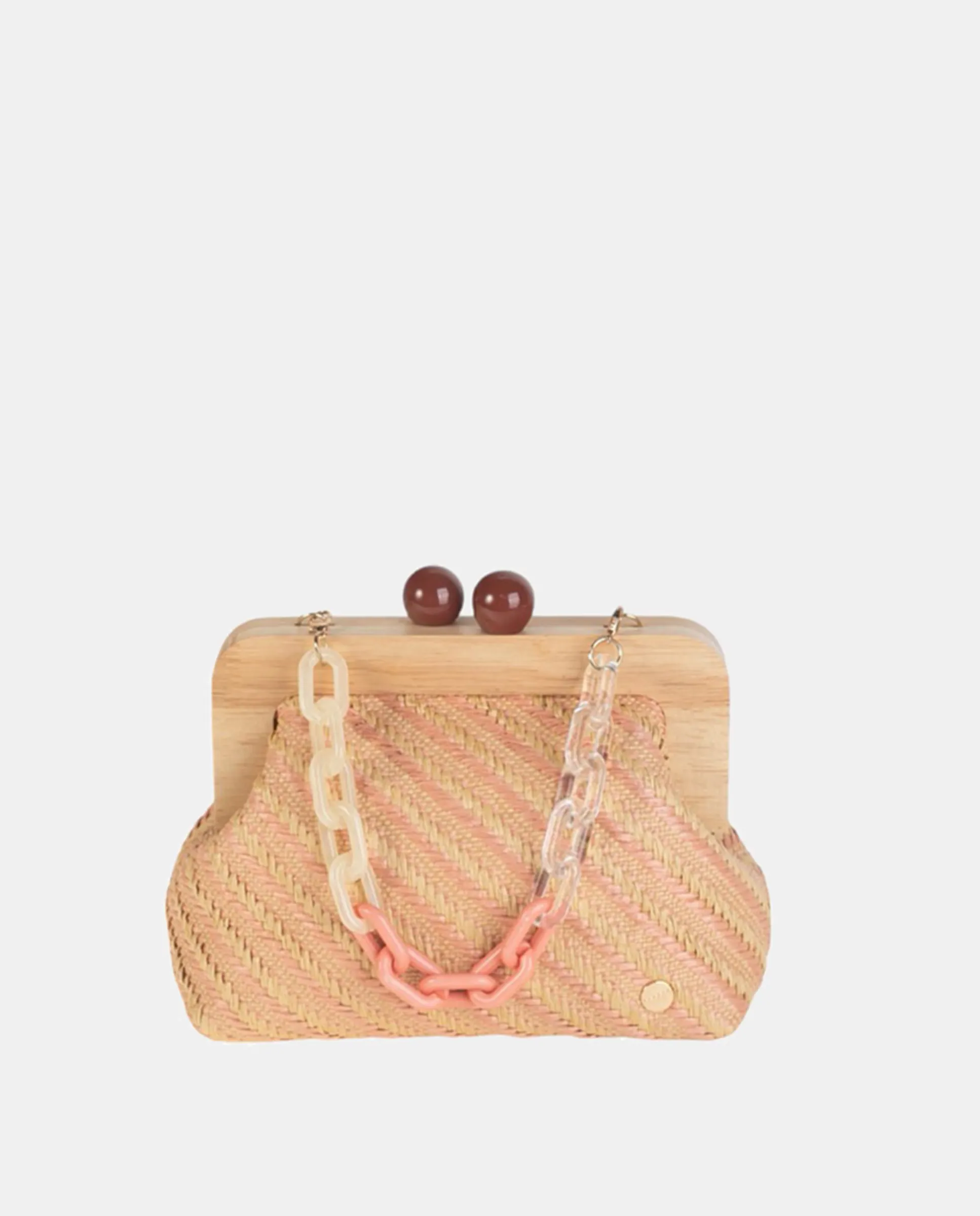 Клатч с деревянной застежкой, выполненной из диагонально сплетенной телесной и натуральной рафии, а также с соответствующими пластиковыми декоративными ручками Volum, цвет Nude
Клатч с деревянной застежкой, выполненной из диагонально сплетенной телесной и натуральной рафии, а также с соответствующими пластиковыми декоративными ручками Volum, цвет Nude