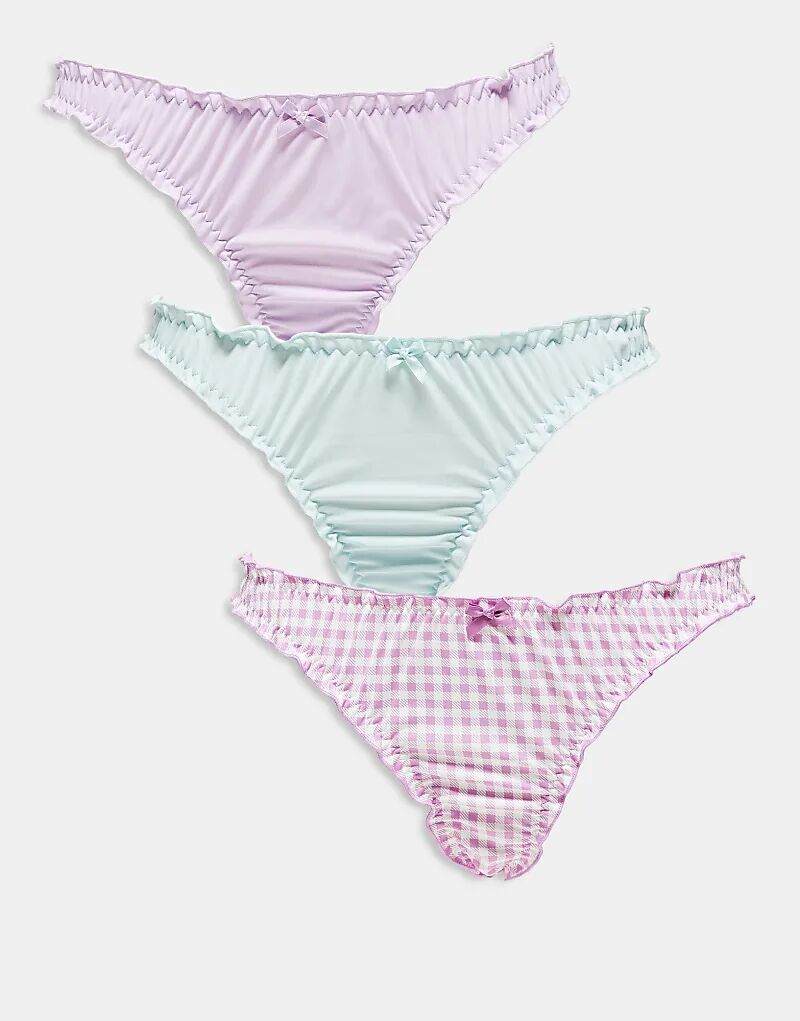 Комплект из 3 трусиков-стрингов Cotton On с салатовым подолом Cotton On
Комплект из 3 трусиков-стрингов Cotton On с салатовым подолом Cotton On