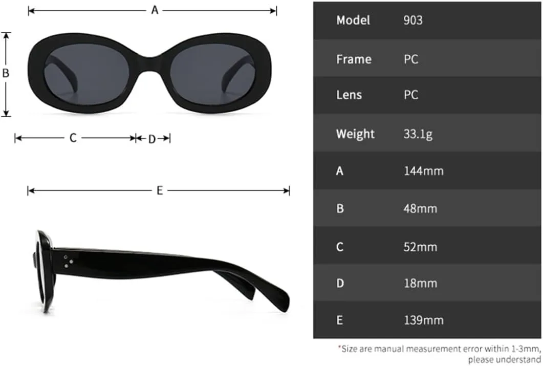 Женские солнцезащитные очки в ретро-стиле овальной формы с крупной оправой и леопардовым принтом, модные, с защитой от УФ-излучения UV400 TOIPASTN, Black Gray
Женские солнцезащитные очки в ретро-стиле овальной формы с крупной оправой и леопардовым принтом, модные, с защитой от УФ-излучения UV400 TOIPASTN, Black Gray