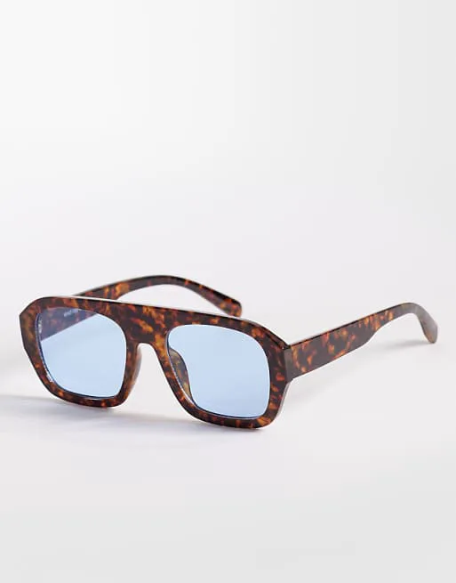 Эксклюзивные коричневые солнцезащитные очки-авиаторы Kaiia с массивными синими линзами
Эксклюзивные коричневые солнцезащитные очки-авиаторы Kaiia с массивными синими линзами