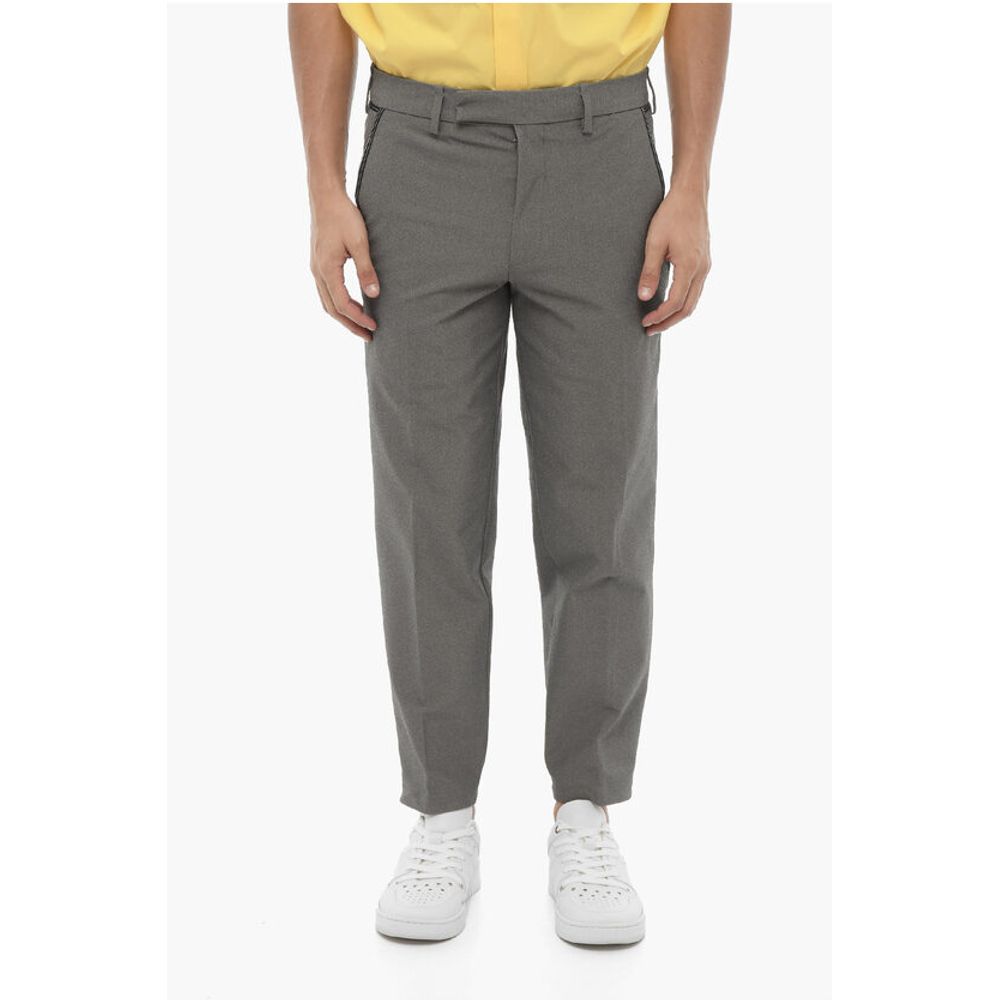 Облегающие брюки Regular Fit со шлевками для ремня Neil Barrett, Gray 
Облегающие брюки Regular Fit со шлевками для ремня Neil Barrett, Gray