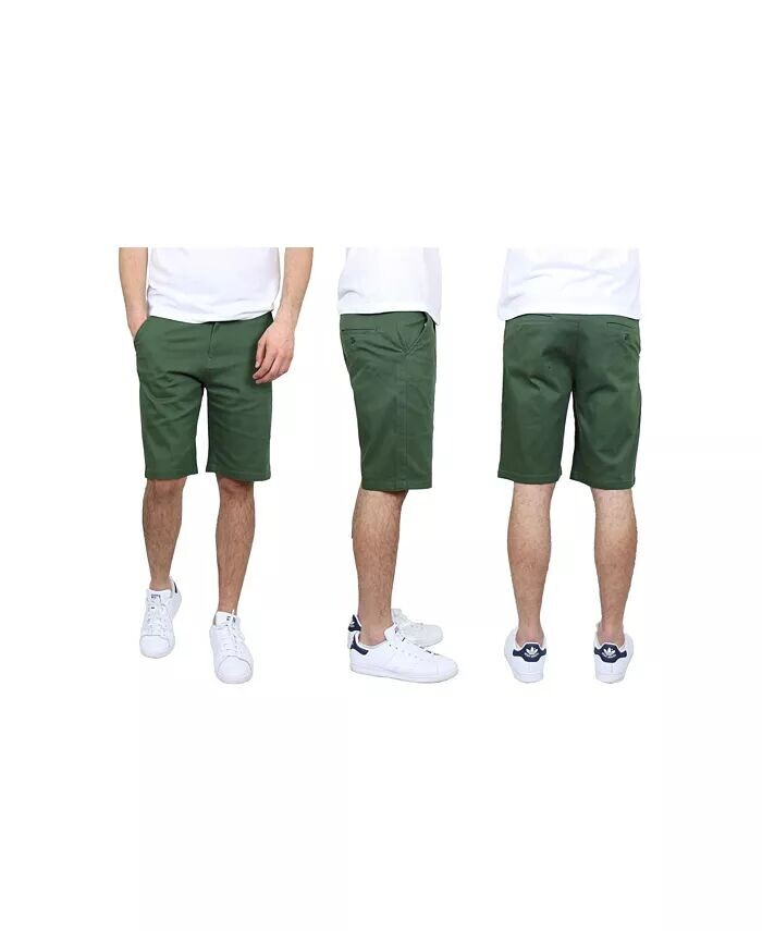 Мужские облегающие эластичные шорты-чиносы с пятью карманами и плоским передом Galaxy By Harvic, зеленый
Мужские облегающие эластичные шорты-чиносы с пятью карманами и плоским передом Galaxy By Harvic, зеленый