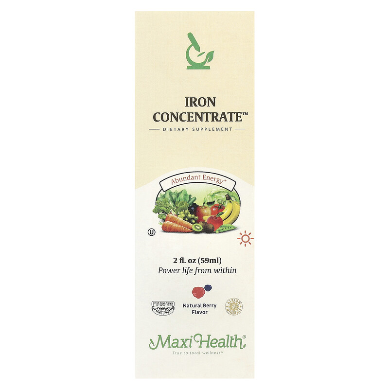 Maxi Health, Iron Concentrate , натуральные ягоды, 59 мл (2 жидк. Унции)
Maxi Health, Iron Concentrate , натуральные ягоды, 59 мл (2 жидк. Унции)