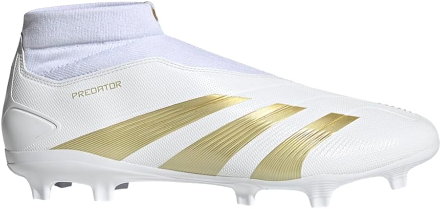 Спортивные футбольные бутсы Adidas League безшнурковые для твердого грунта, белый/золотой/бежевый
Спортивные футбольные бутсы Adidas League безшнурковые для твердого грунта, белый/золотой/бежевый