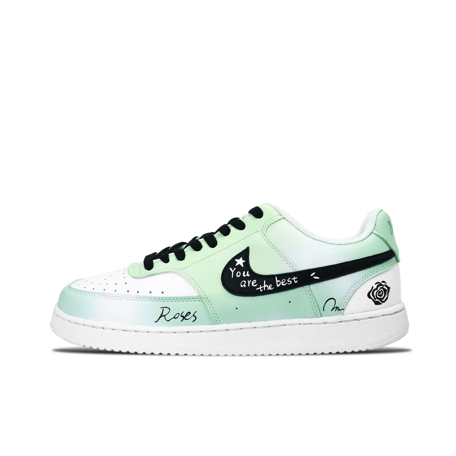 Nike Легкие и дышащие низкие кроссовки для скейтбординга Court Vision Fresh Ink, мужские, черные, белые, зеленые 
Nike Легкие и дышащие низкие кроссовки для скейтбординга Court Vision Fresh Ink, мужские, черные, белые, зеленые