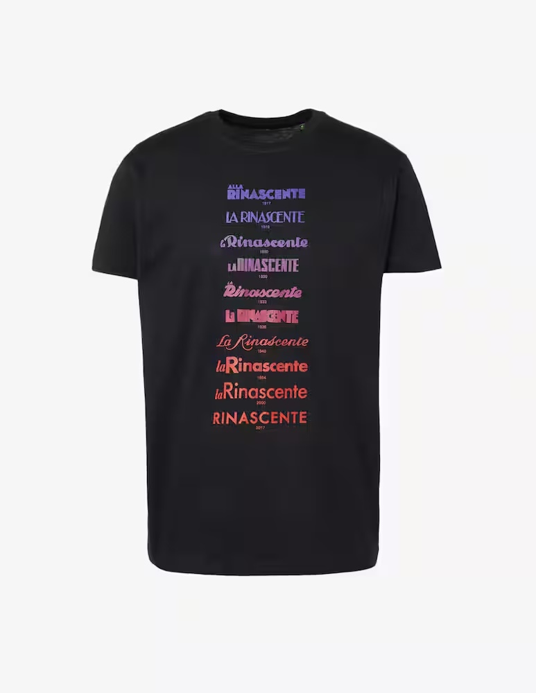 Футболка Evoluzione с логотипом и красочными фразами Rinascente, черный
Футболка Evoluzione с логотипом и красочными фразами Rinascente, черный