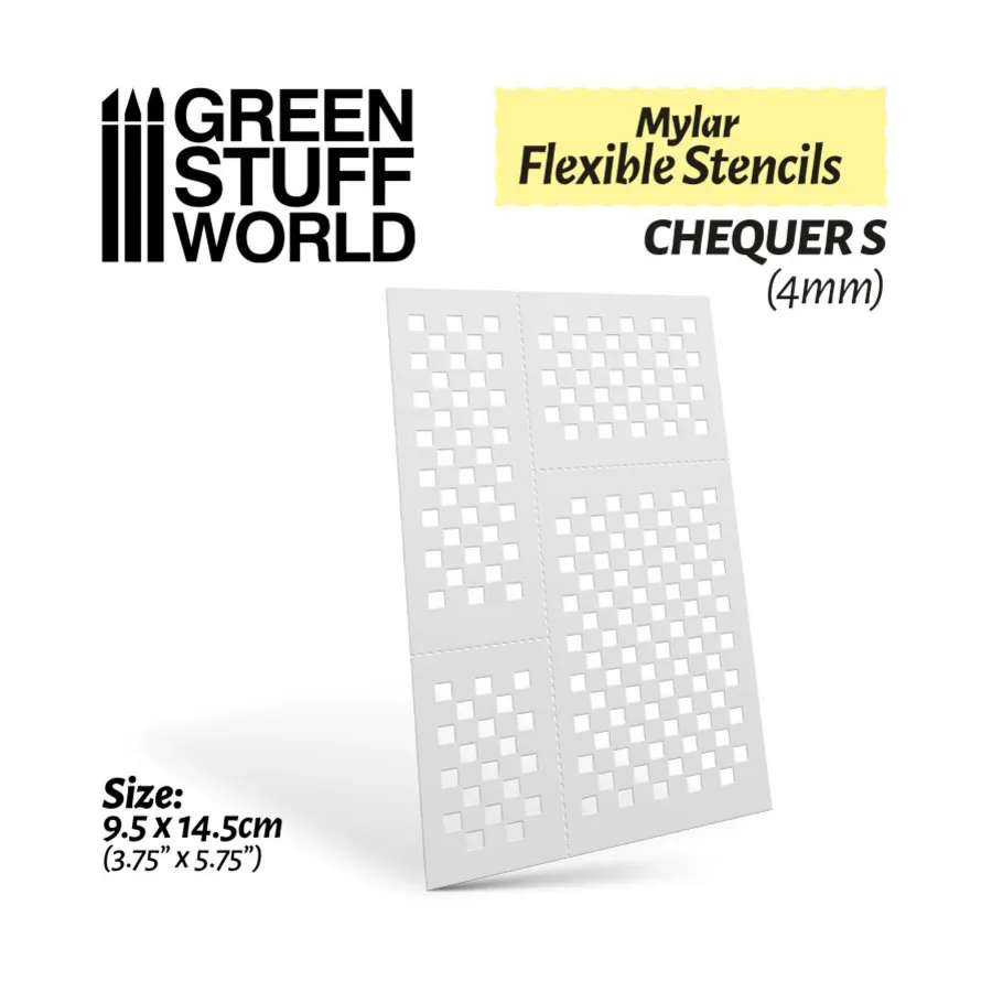 Гибкие майларовые трафареты — шашки (S), Accessories - Tape, Stencils, Adhesives, & Masking (Green Stuff World)
Гибкие майларовые трафареты — шашки (S), Accessories - Tape, Stencils, Adhesives, & Masking (Green Stuff World)