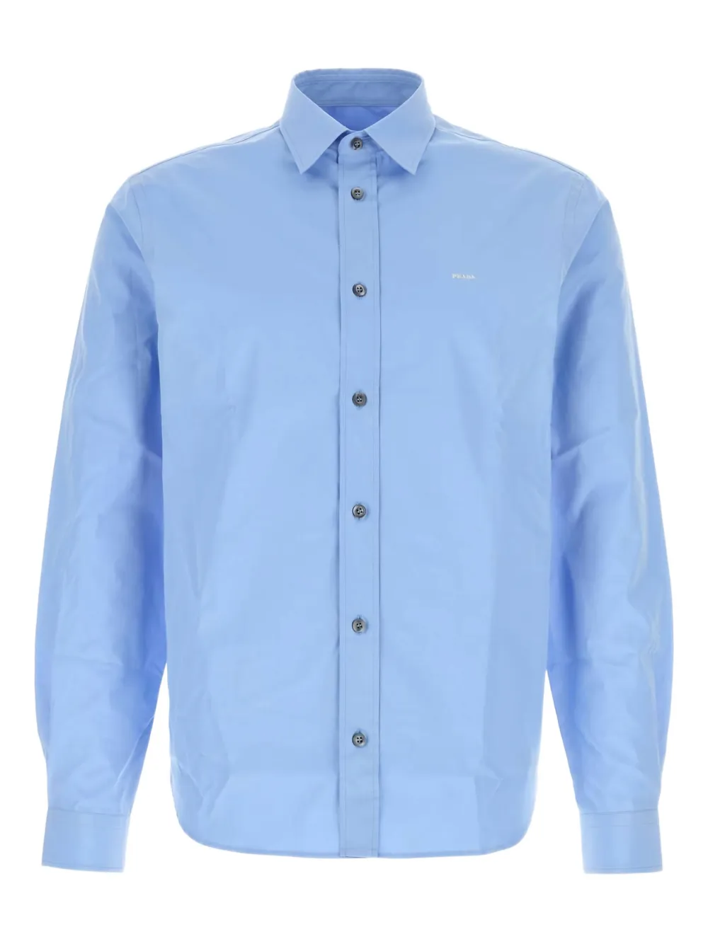 Поплиновая рубашка Prada, синий 
Поплиновая рубашка Prada, синий