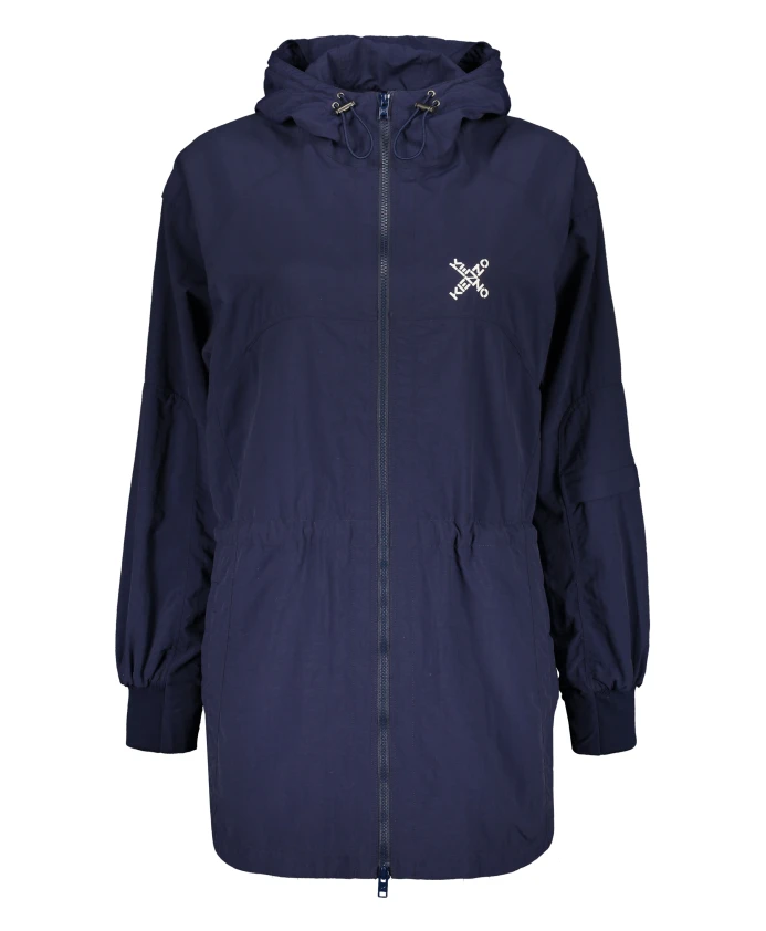 Куртка с капюшоном из технической ткани с карманами. Kenzo, синий
Куртка с капюшоном из технической ткани с карманами. Kenzo, синий